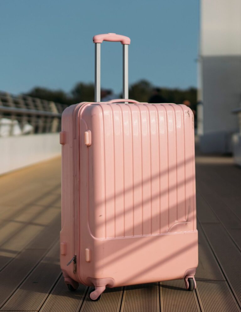 pink suitcase